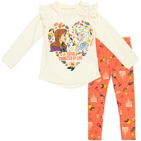 Frozen Girls Disney T-Shirt and Leggings Outfit Set