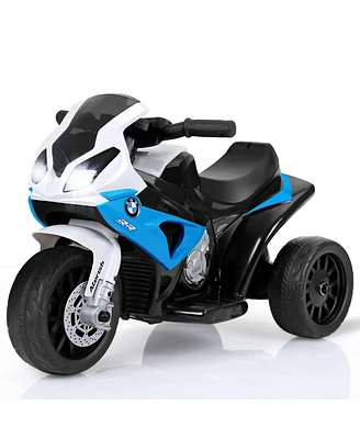 Gymax Kids Ride On Motorcycle Bmw Licensed 6V Electric 3 Wheels Bicycle w/ Music&Light Red