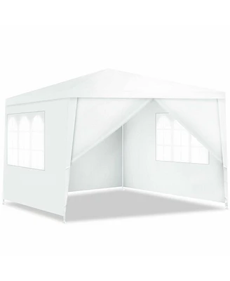 Sugift 10 x 10 Feet Outdoor Side Walls Canopy Tent with 4 Removable Sidewalls