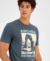 Sun + Stone Men's Short Sleeve Arches Graphic T-Shirt, Created for Macy's