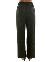 Alex & Sophia Women's Striped Wide-Leg Pleated Pants