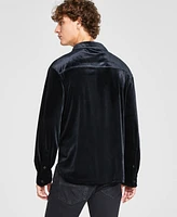 Tinsel Men's Velvet Long Sleeve Button-Front Shirt