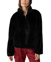 Sanctuary Women's Faux-Fur Long-Sleeve Short Coat