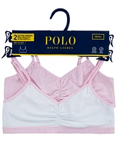 Polo Ralph Lauren Big Girls Bralettes, Pack of 2