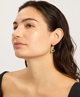 Adornia Gold Cubic Zirconia White Clover Earrings