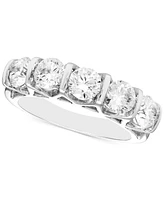 Diamond Five Stone Anniversary Band (2 ct. t.w.) in 14k White Gold