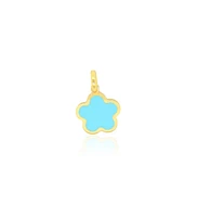 The Lovery Turquoise Flower Charm 14K Gold 13 millimeters