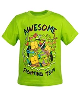 Teenage Mutant Ninja Turtles Michelangelo Leonardo Raphael T-Shirt and Mesh Shorts Outfit Set Toddler to Big Kid