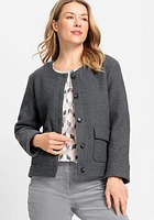 Olsen Women's Cropped Boiled Wool Blend Jacket