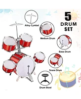 Contixo JoyBox Rock 'n' Roll Drum Set for Kids - 5-Piece Musical Fun Kit for Little Rockstars (Ages 3-7)