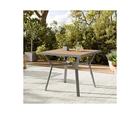 Slickblue Dining Table with Umbrella Hole, Perfect for Patio or Outdoor Dining