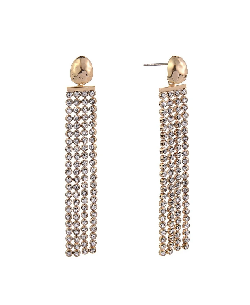 Laundry by Shelli Segal Rhinestone Chain Linear Earrings