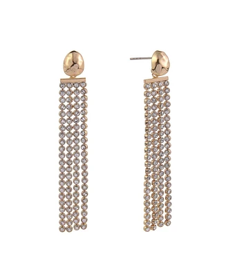 Laundry by Shelli Segal Rhinestone Chain Linear Earrings