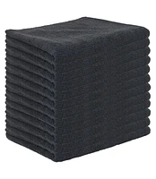 Arkwright Microfiber Salon Towels - Silvadur Treated (Black) (12/Pack)