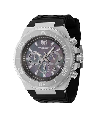 TechnoMarine Men's Tm-222075 Manta Quartz Chronograph Silver, Black