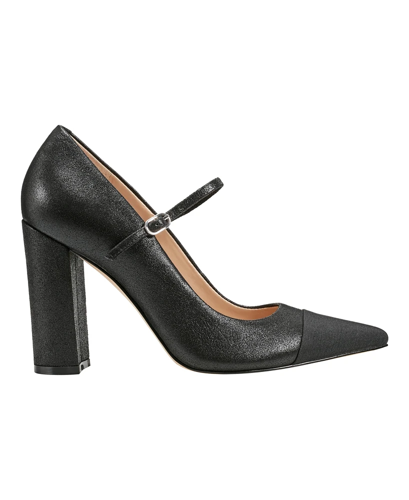 Marc Fisher Ltd Women's Anellie Pointy Toe Block Heel Dress Pumps