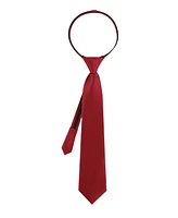 Calvin Klein Boys Broome Satin Solid Pre-Tied Zipper Necktie