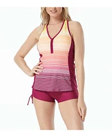 Beach House Women's Erinna Racerback Zipper Front Tankini Top