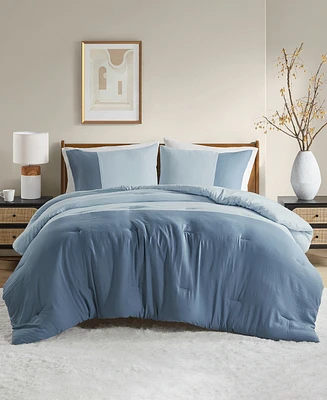 510 Design Miro Soft Washed Color Block 3-Pc. Comforter Set, King/California King