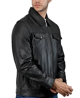 Frye Men's Modern Leather Trucker Jacket