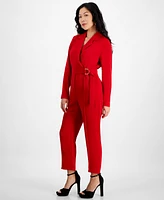 I.n.c. International Concepts Petite Long-Sleeve Collared Jumpsuit, Created for Macy's
