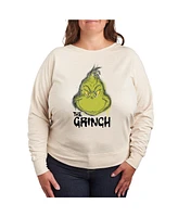 Hybrid Apparel Plus Grinch Face Graphic Pullover T-shirt