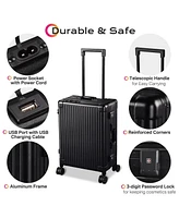 Byootique Rolling Makeup Case Inch Led Lighted Mirror Cosmetic Travel Trolley