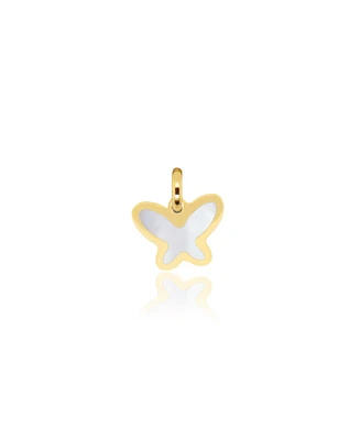 The Lovery Mother of Pearl Butterfly Charm 14K Gold millimeters