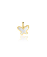 The Lovery Mother of Pearl Butterfly Charm 14K Gold millimeters