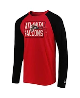 New Era Men's Red Atlanta Falcons Current Raglan Long Sleeve T-Shirt