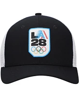 Nike Big Boys and Girls Black LA28 Rise Trucker Adjustable Hat