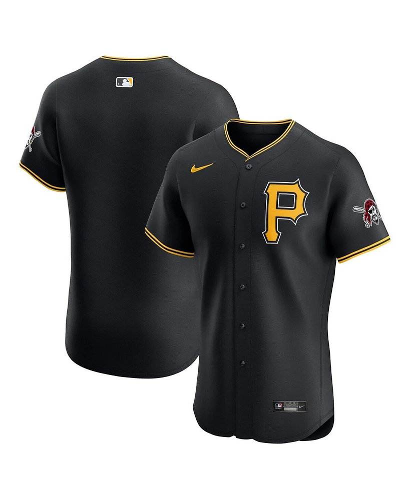 Nike Men's Black Pittsburgh Pirates Alternate Vapor Premier Elite Patch Jersey