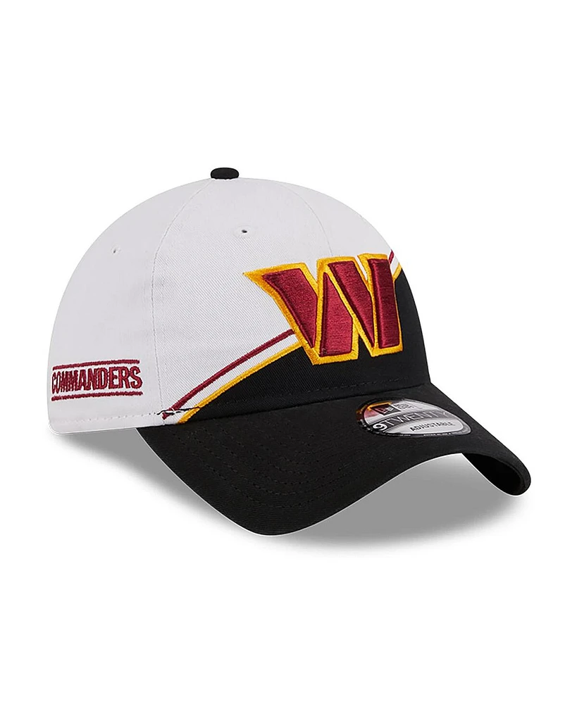 New Era Big Boys and Girls White/Black Washington Commanders 2023 Sideline 9TWENTY Adjustable Hat