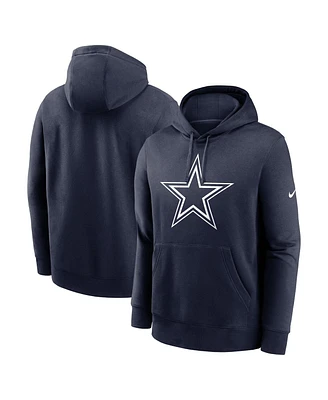 Nike Men's Navy Dallas Cowboys Fan Gear Club Logo Pullover Hoodie