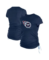 New Era Women's Navy Tennessee Titans Ruched Side T-Shirt