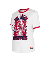 New Era Women's White St. Louis Cardinals Oversized Ringer T-Shirt