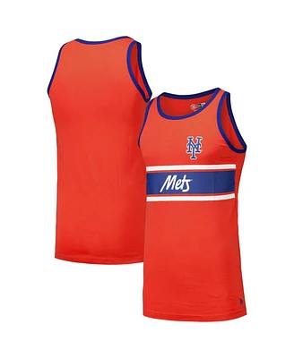 New Era Men's Orange York Mets Jersey Ringer Tank Top