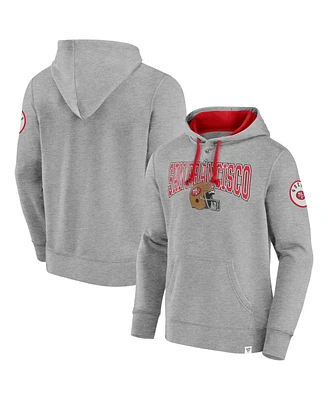 Fanatics Men's Heather Gray San Francisco 49ers Label Maker Pullover Hoodie