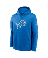 Nike Men's Blue Detroit Lions Club Logo Pullover Hoodie