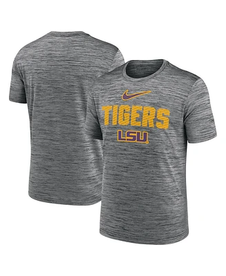 Nike Men's Anthracite Lsu Tigers Campus Slant Velocity Performance T-Shirt