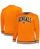 New Era Men's Orange Cincinnati Bengals Big Tall Pullover Sweatshirt