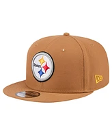 New Era Men's Tan Pittsburgh Steelers Color Pack 9FIFTY Snapback Hat with Side Patch