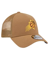 New Era Men's Tan Phoenix Suns 9FORTY A-Frame Trucker Adjustable Hat