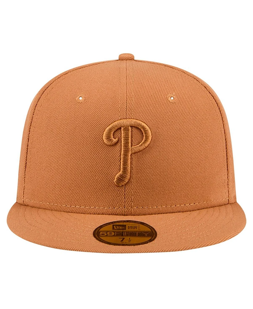 New Era Men's Brown Philadelphia Phillies Color Pack 59FIFTY Fitted Hat