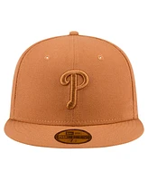 New Era Men's Brown Philadelphia Phillies Color Pack 59FIFTY Fitted Hat