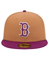 New Era Men's Brown/Purple Boston Red Sox Two-Tone Color Pack 59FIFTY Fitted Hat