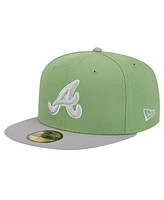 New Era Men's Green/Gray Atlanta Braves Two-Tone Color Pack 59FIFTY Fitted Hat