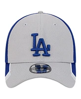 New Era Men's Gray/Royal Los Angeles Dodgers Visor Trim 39THIRTY Flex Hat