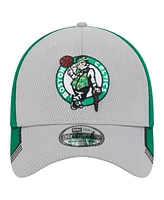 New Era Men's Gray/Kelly Green Boston Celtics Active Trim 39THIRTY Flex Hat