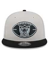 New Era Men's Stone/Black Las Vegas Raiders 2024 Sideline Historic 9FIFTY Snapback Hat